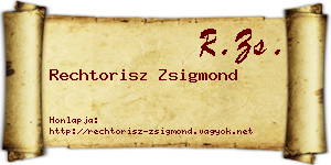 Rechtorisz Zsigmond névjegykártya