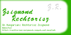 zsigmond rechtorisz business card